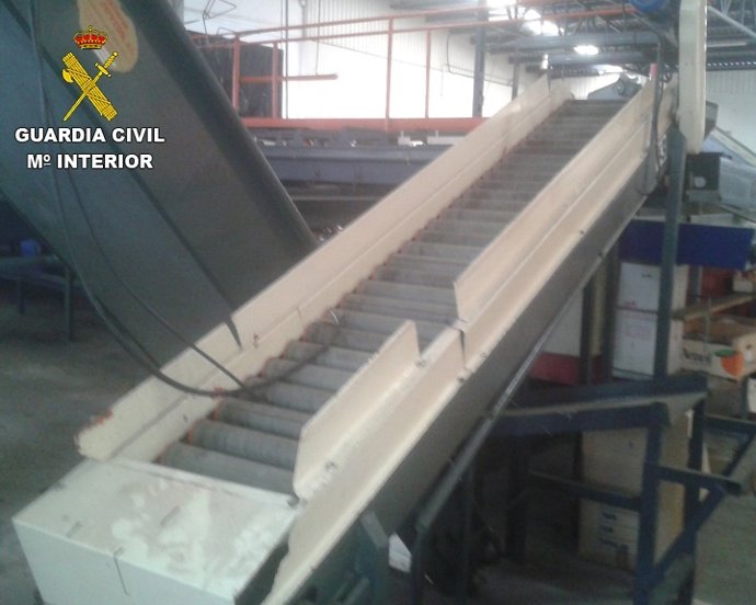 Cinta transportadora que fue robada en Beniarbeig