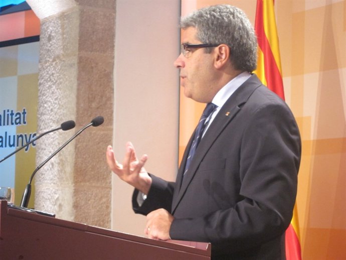El conseller Francesc Homs, tras el Consell Executiu
