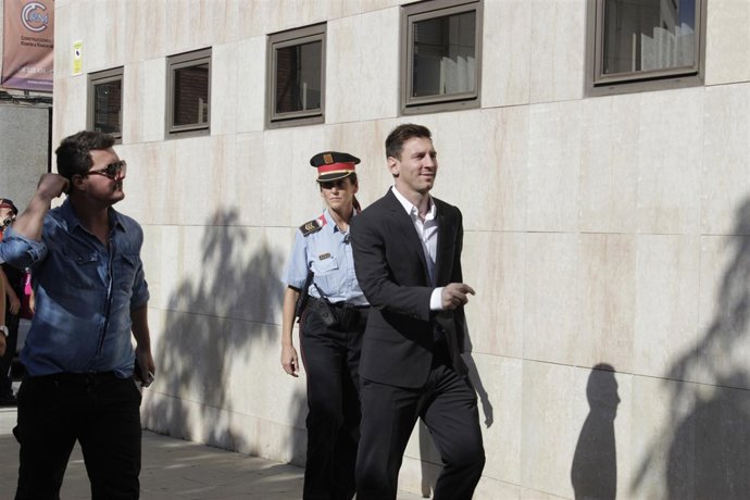 Leo Messi en los juzgados de Gavà