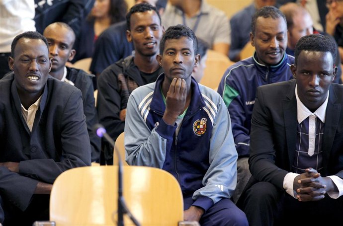 Presuntos piratas somalíes que atacaron el buque de la Armada 'Patiño'