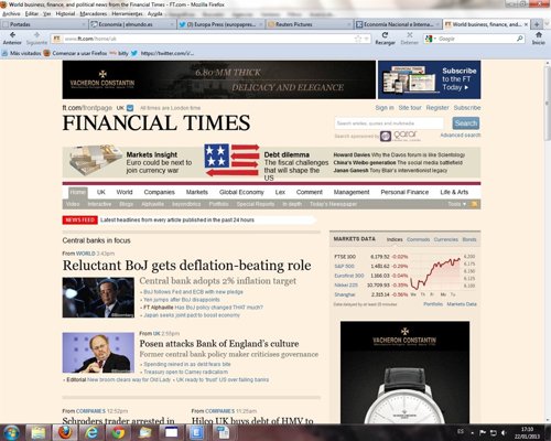 Recurso de la página web del diario Financial Times