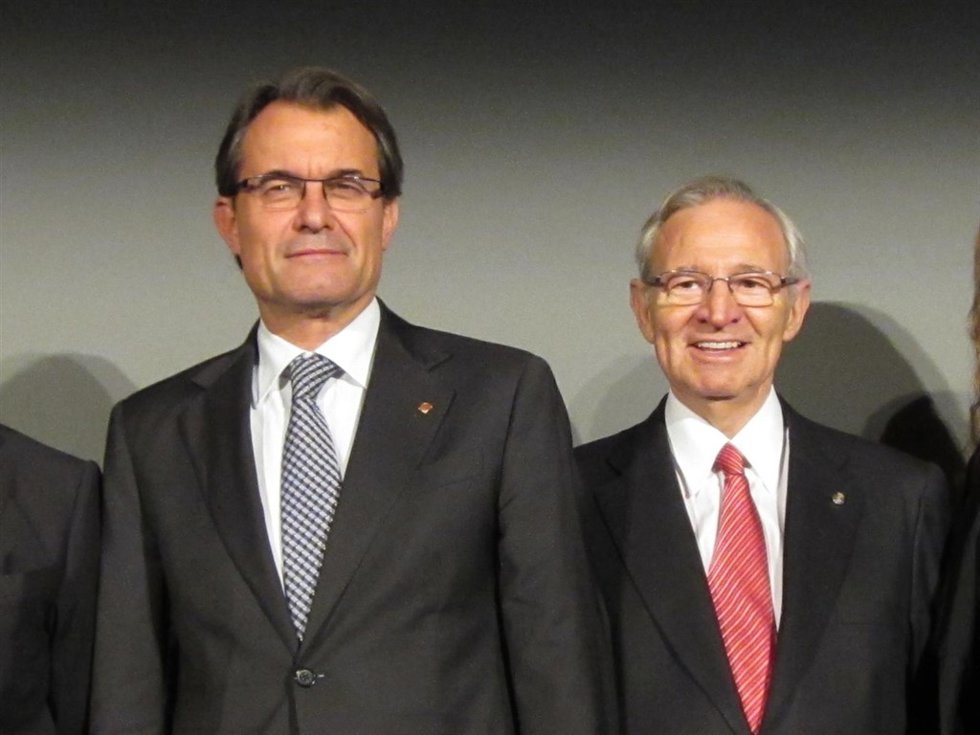 Artur Mas (pte.Generalitat) Miquel Valls (pte.Cámara de Barcelona)