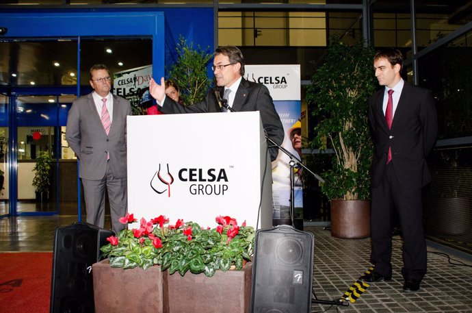 Artur Mas en la inauguración de las instalaciones de Celsa