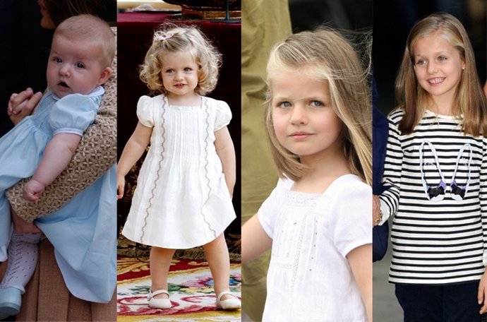 Evolución Leonor cumple 8 años