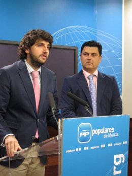 López Miras y Luengo, en la rueda de prensa
