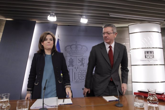 Alberto Ruiz Gallardón y Soraya Sáenz de Santamaría 