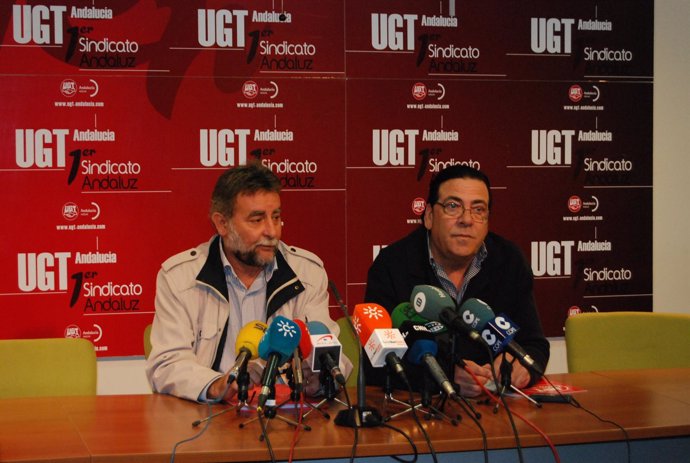 El secretario geenral de UGT-A, Francisco Fernández, en Huelva.