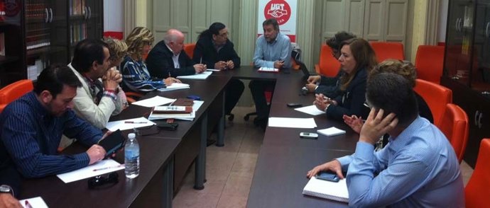 El secretario general de UGT-A, Francisco Fernández Sevilla, en Huelva.