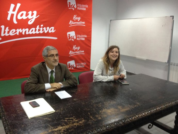Llamazares, durante el acto en Villaviciosa. 