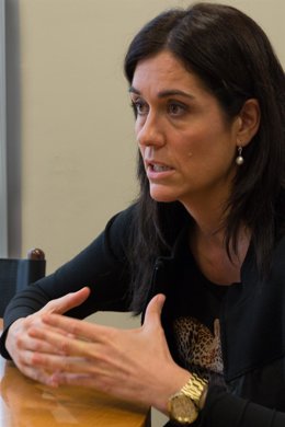 La portavoz del PPdeG, Paula Prado, durante la entrevista