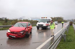 Uno de los accidentes, registrado en la A-64.