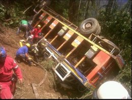 Autobús accidentado en Antioquia, Colombia
