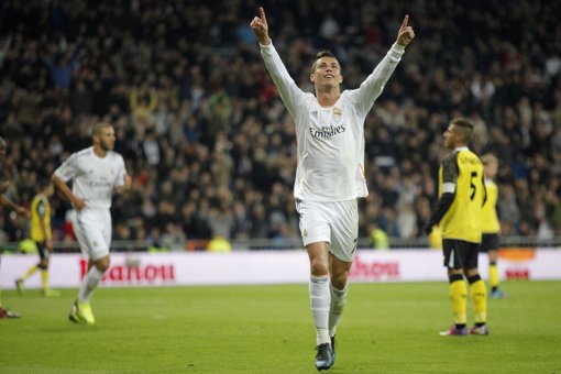 Cristiano Ronaldo celebra el segundo tanto ante el Sevilla