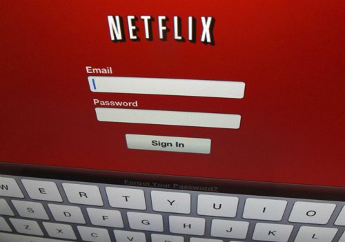 Sitio web Netflix en un Ipad 