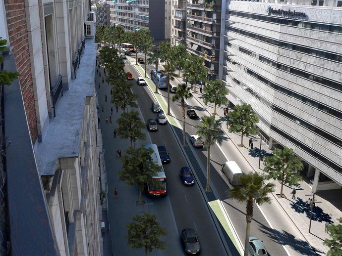 Imagen de cómo quedará Mitre entre Balmes y Mandri tras la reforma
