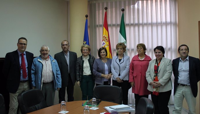 Reunión de Sánchez Rubio y la junta directiva de Feaps-Andalucía