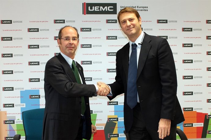 El rector de la UEMC junto al presidente del Real Valladolid 