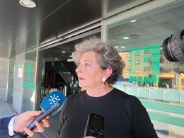 La abuela de la niña onubense Míriam, a la salida de la Ciudad de la Justicia 