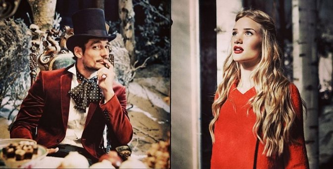 Rosie Huntington-Whiteley y David Gandy suben las temperaturas esta Navidad con 