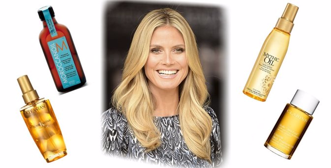 Heidi Klum aceite para el pelo