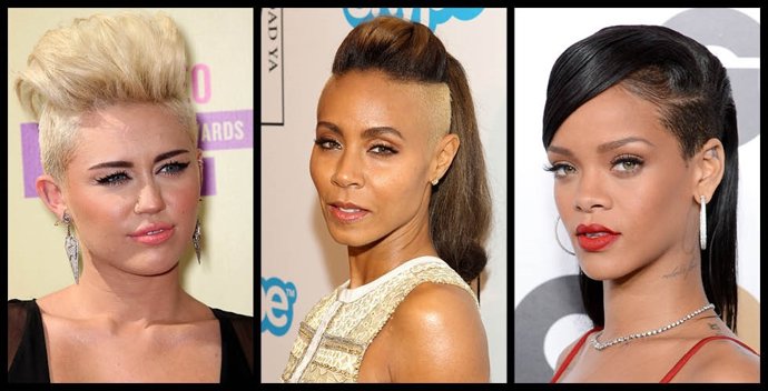 Miley Cyrus, Jada Pinkett, Rihanna, cabezas rapadas