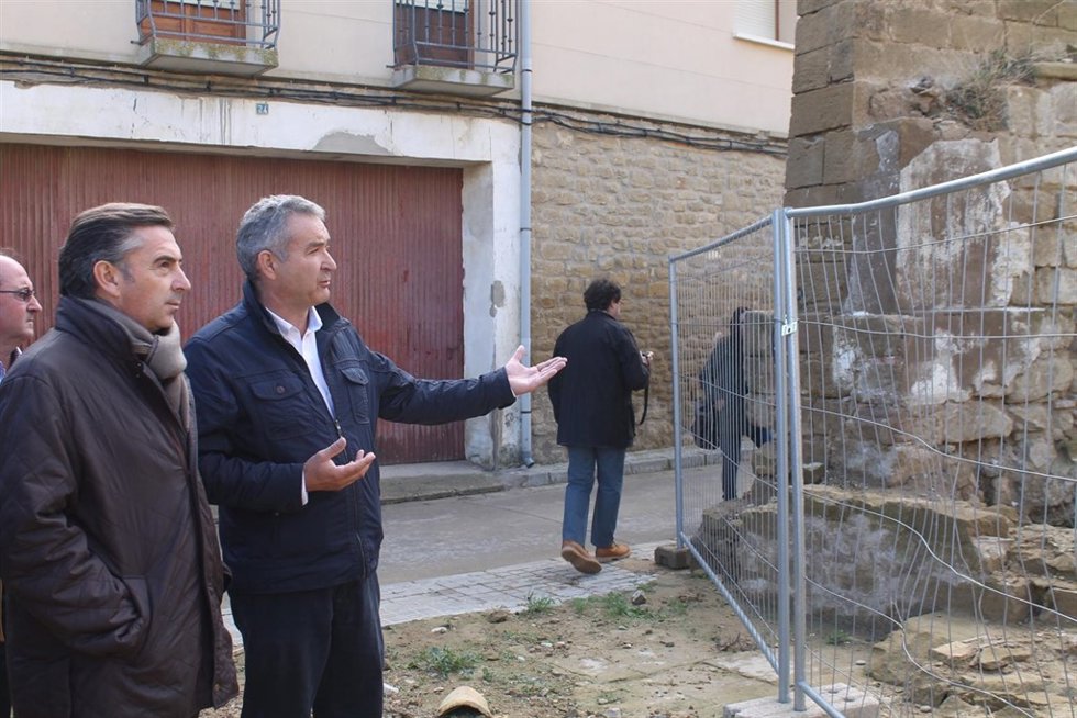 Beamonte en su visita este martes a Biota (Zaragoza)