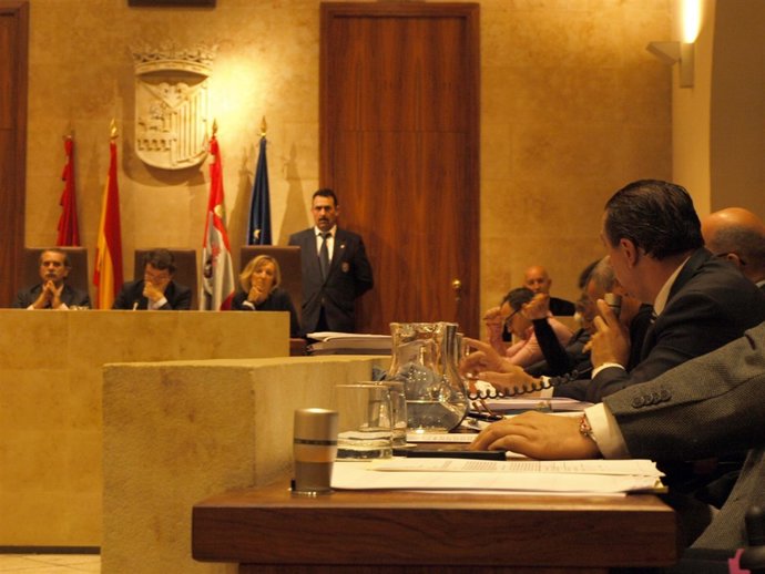El viceportavoz del Grupo Socialista, Toribio Plaza, interviene en el pleno