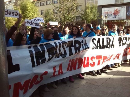 Protesta de trabajadores de Fagor Edesa.