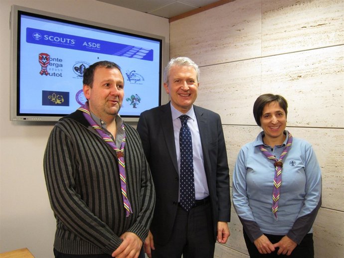 Del Río, Varona y Del Campo explican convenio Scouts de La Rioja