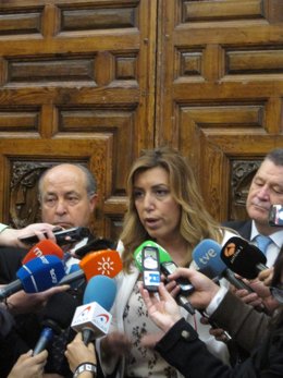 Presidenta de la Junta de Andalucía, Susana Díaz, con Torres Hurtado