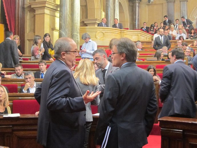 El conseller F.Puig y el presidente Artur Mas