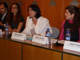 A. Aghili, M. Masià, S. Recasens y A. Del Solar presentan el EVS27