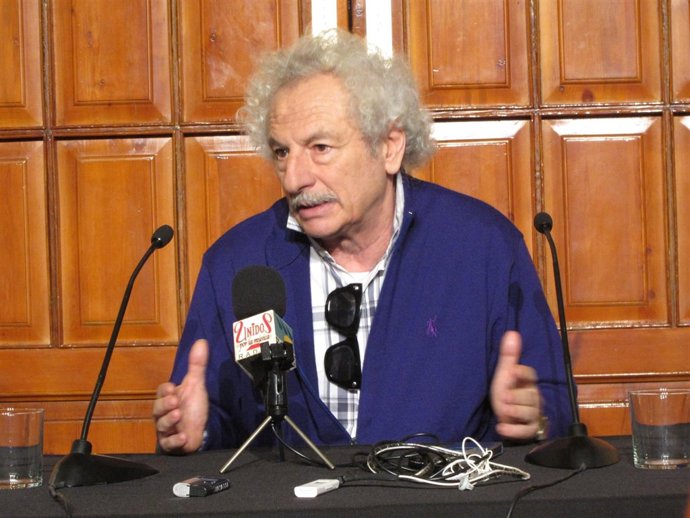 El actor Rafael Álvarez, 'El Brujo', en la rueda de prensa.
