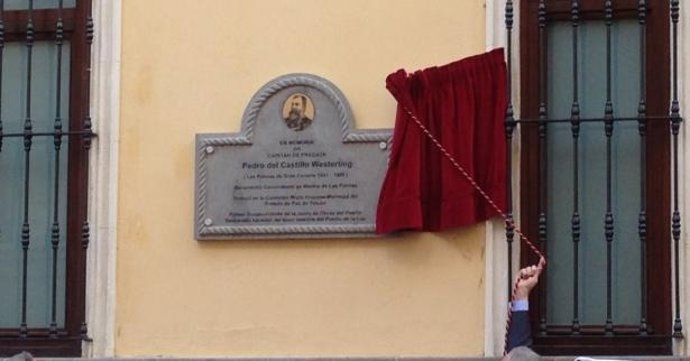 Placa en homenaje a Pedro del Castillo Westerling 
