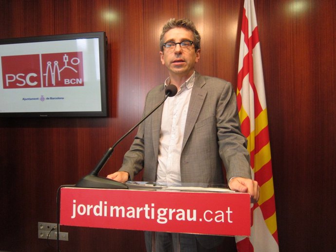 El líder del PSC en el Ayuntamiento de Barcelona, Jordi Martí.