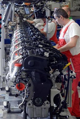 Producción de motores de Audi en Györ (Hungría)