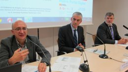 Presentación del programa 'Cine y salud', del Gobierno de Aragón e Ibercaja