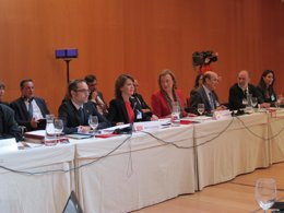 Barcina y Rudi en una reunión en el marco del Consejo Plenario de la CTP