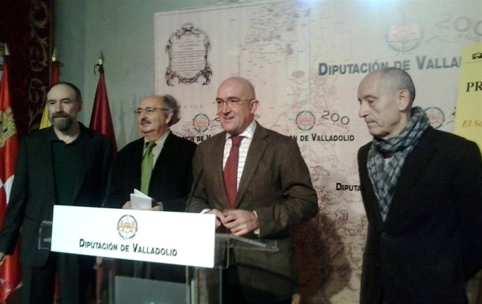 Eduardo Fraile(izq), Antonio Colinas, Jesús Julio Carnero, Antonio Piedra (dcha)