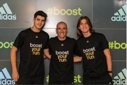 Morata, Chema Martínez  y Filipe Luis 