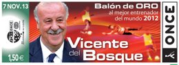Cupón de la ONCE con Vicente del Bosque