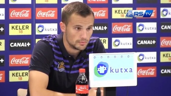 El jugador de la Real Sociedad Haris Seferovic