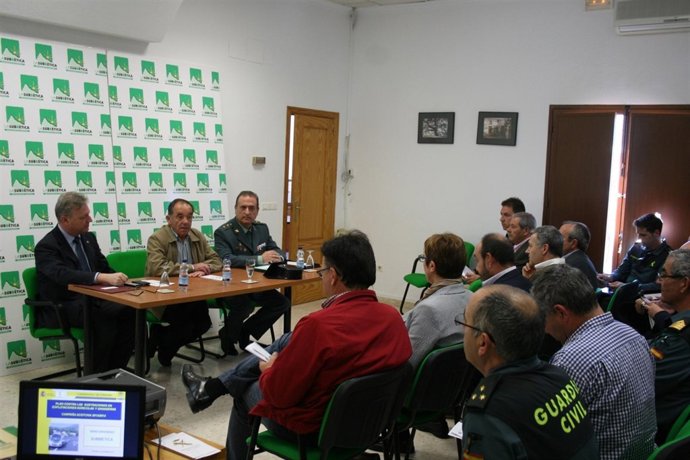 Reunión entre subdelegado, agentes y representantes municiapes y de colectivos