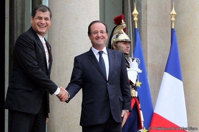 Reunión de Correa y Hollande en París