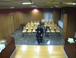 Momento de la declaración de Bustos en el Juzgado de Sabadell