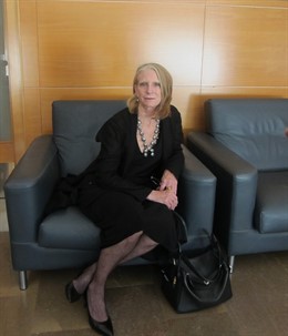 La paisajista norteamericana Kathryn Gustafson antes de la conferencia