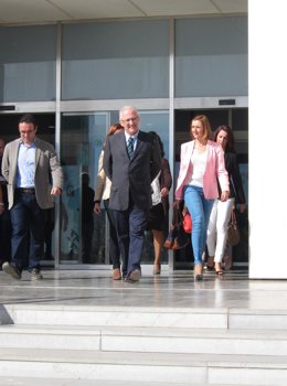 Martín Serón, saliendo de los juzgados