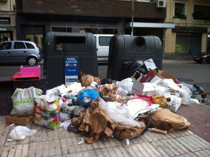 Huelga de basuras en Madrid 