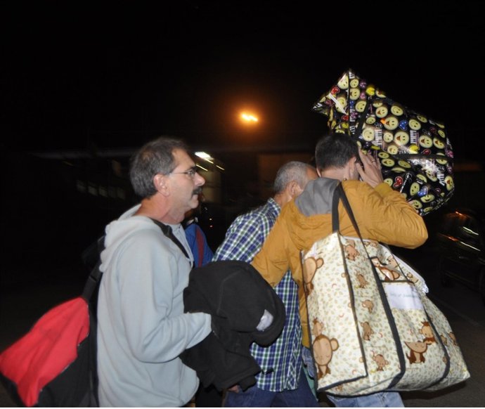 El terrorista Luis María Azkargorta abandona la prisión de Zuera.