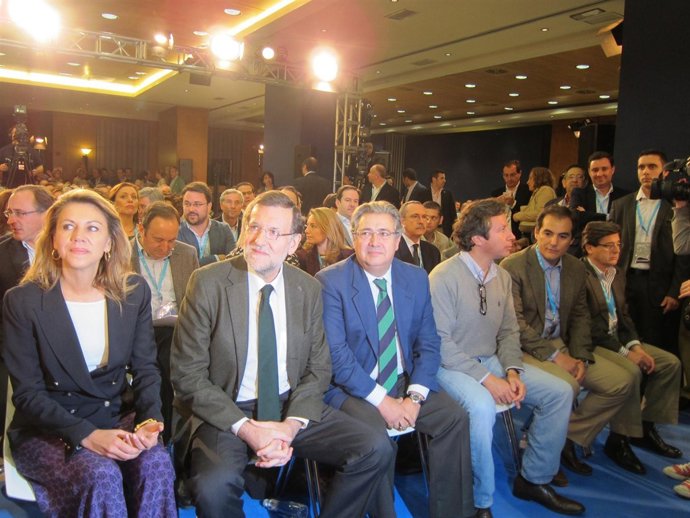 Cospedal, Rajoy, Zoido, Floriano y Nieto en la Interparlamentaria